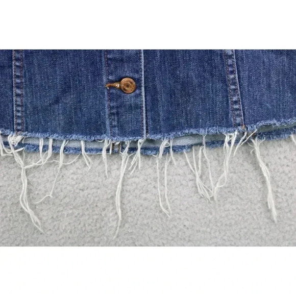 J. Crew Denim Button Down Skirt-Size 28-Dark Wash - Picture 5 of 7